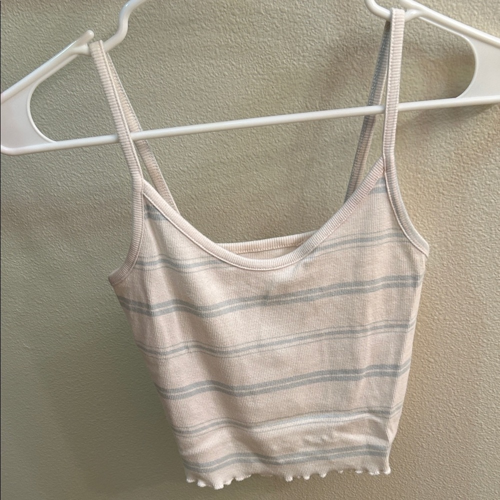 PacSun Basics white and blue Tank